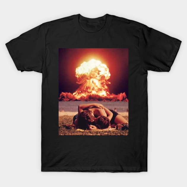 Love Couple Explosion "Passion" Art by Cult Class T-Shirt by Cult Class Art